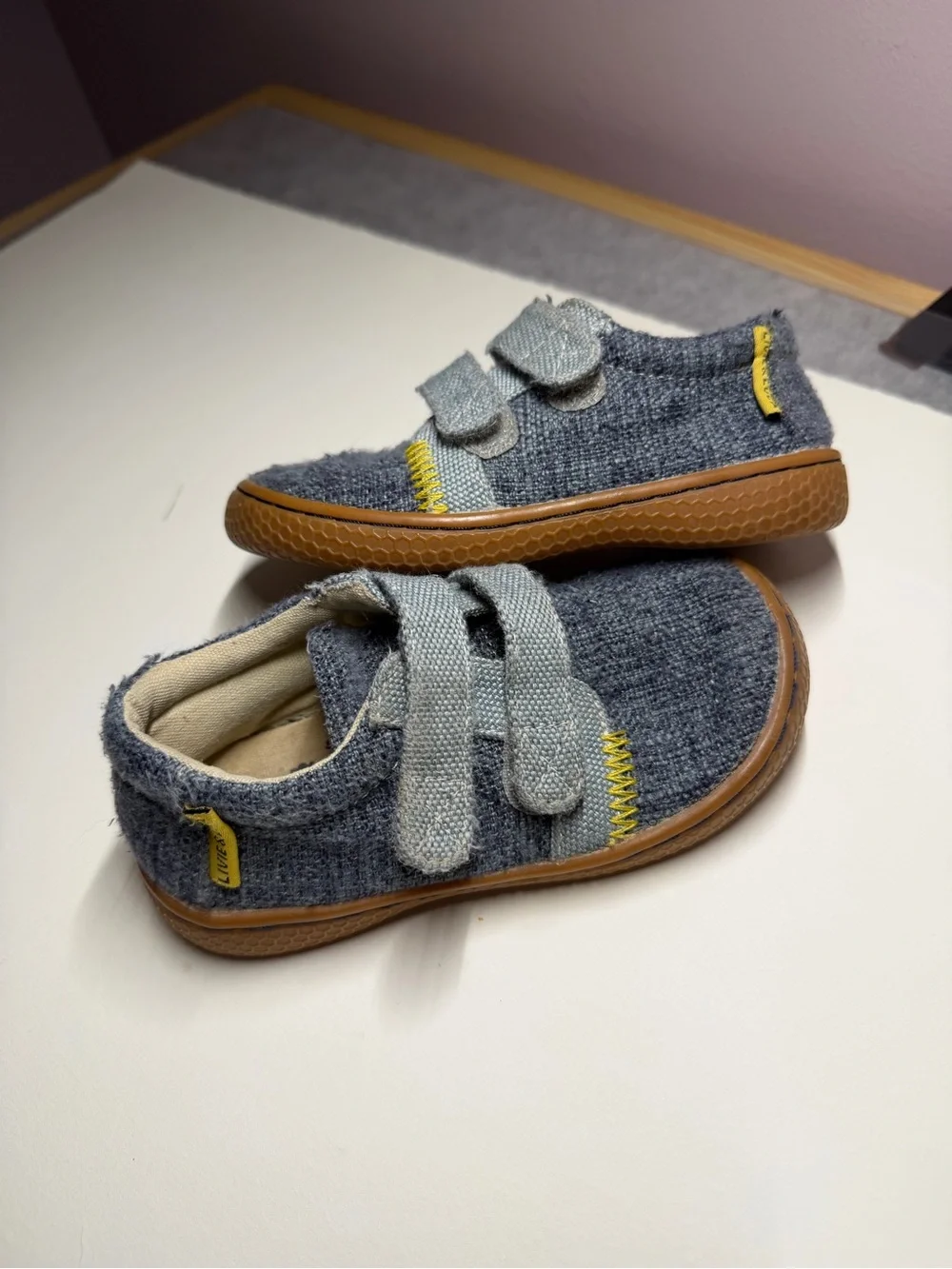 Livie and Luca Boys Hayes Dusty Blue Sneakers -Size 8 Toddler